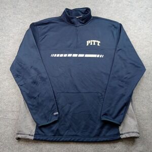 Pittsburgh Panthers Sweater Mens‎ XL Navy NCAA College Football Quarter Zip